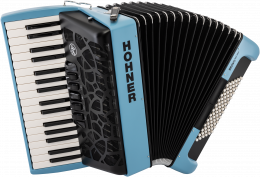 Hohner Bravo III 72 myColor silent key, Sky 