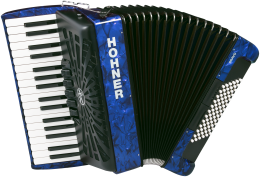Hohner Bravo III 72 silent key blau Akkordeon 