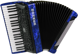 Hohner Bravo III 120 silent key blau Akkordeon 