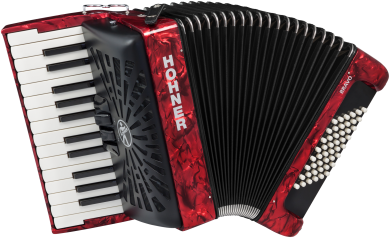 Hohner Bravo II 48 silent key rot Akkordeon 
