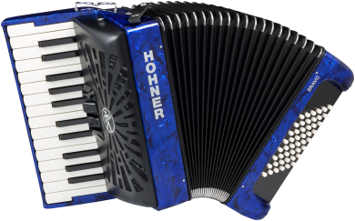 Hohner Bravo II 48 silent key blau Akkordeon 