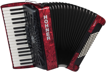 Hohner Bravo III 72 silent key rot Akkordeon 