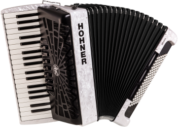 Hohner Bravo III 96 silent key weiß Akkordeon 