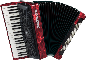 Hohner Bravo III 120 silent key rot Akkordeon 
