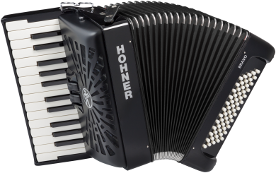 Hohner Bravo II 60 silent key schwarz Akkordeon 